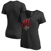 Atlanta Falcons Women's Rise Up V-Neck T-Shirt - Black cheap