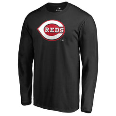 Cincinnati Reds Team Wordmark Long Sleeve T-Shirt - Black