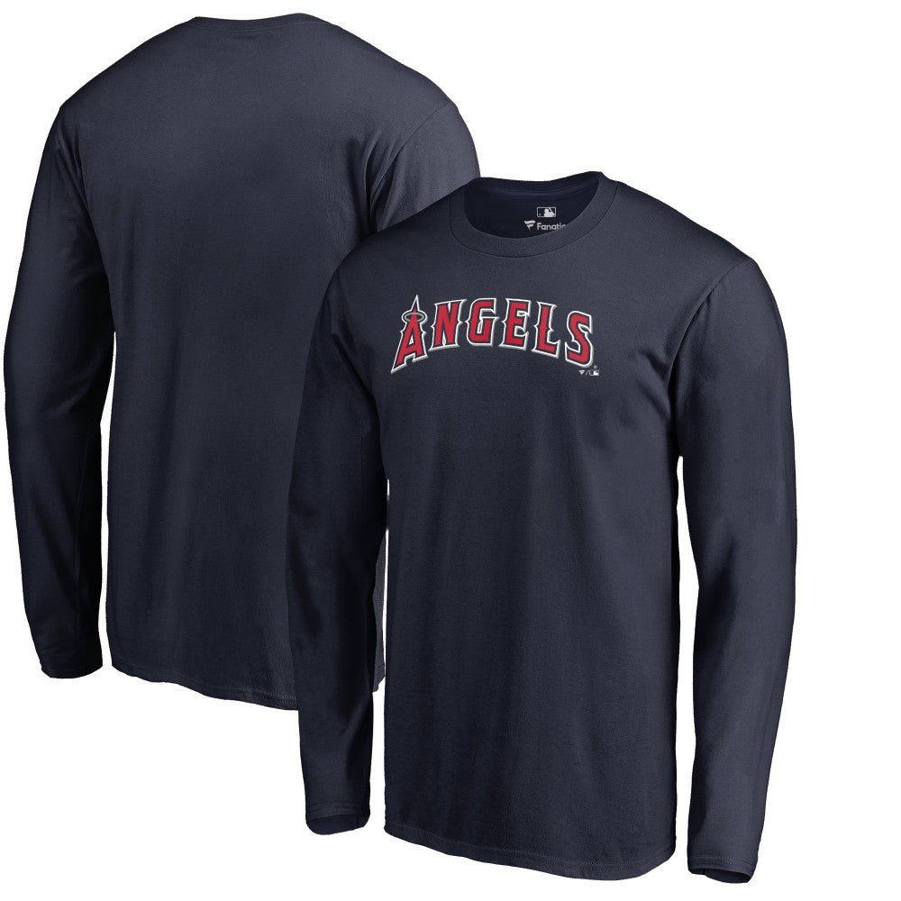 Los Angeles Angels Team Wordmark Long Sleeve T-Shirt - Navy