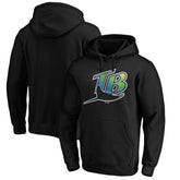 Tampa Bay Rays Vintage Cooperstown Collection Wahconah Fitted Pullover Hoodie - Black