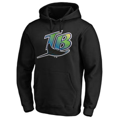 Tampa Bay Rays Vintage Cooperstown Collection Wahconah Fitted Pullover Hoodie - Black