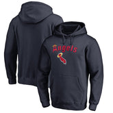 Los Angeles Angels Vintage Cooperstown Collection Wahconah Fitted Pullover Hoodie - Navy