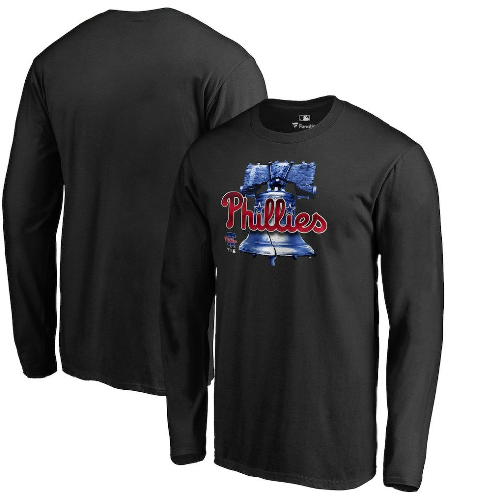 Philadelphia Phillies Midnight Mascot Long Sleeve T-Shirt - Black