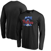 Philadelphia Phillies Midnight Mascot Long Sleeve T-Shirt - Black