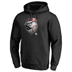 Cincinnati Reds Midnight Mascot Pullover Hoodie - Black