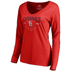 St. Louis Cardinals Women's Live For It Long Sleeve T-Shirt - Red
