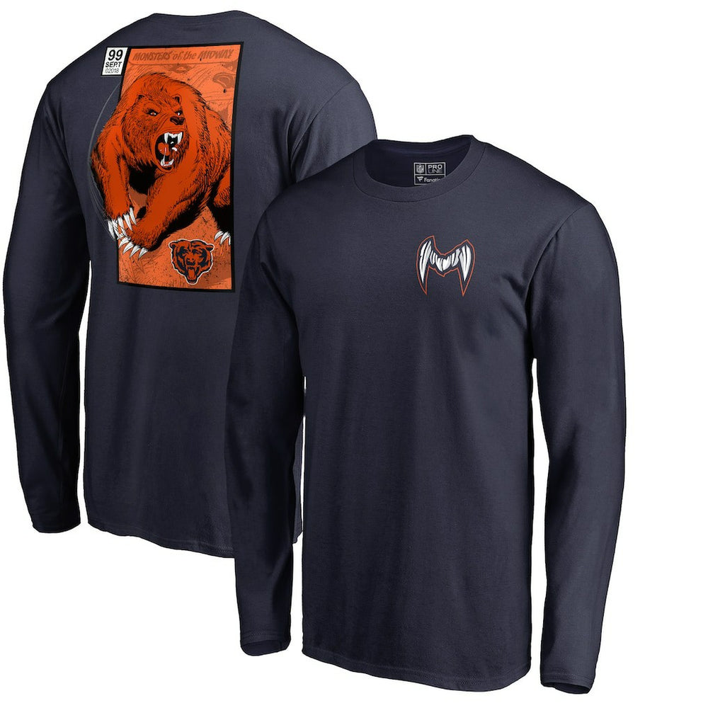 Chicago Bears Midway Monster Long Sleeve T-Shirt - Navy online