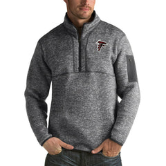 Atlanta Falcons Antigua Fortune Big & Tall Quarter-Zip Pullover Jacket - Charcoal on sale