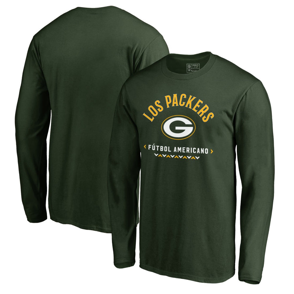 Green Bay Packers Futbol Americano Long Sleeve T-Shirt - Green cheap