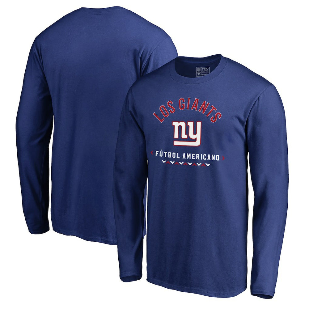 New York Giants Futbol Americano Long Sleeve T-Shirt - Royal discount