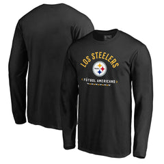 Pittsburgh Steelers Futbol Americano Long Sleeve T-Shirt - Black for sale