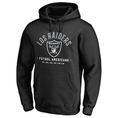 Las Vegas Raiders Futbol Americano Pullover Hoodie - Black sale