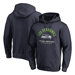 Seattle Seahawks Futbol Americano Pullover Hoodie - College Navy sale