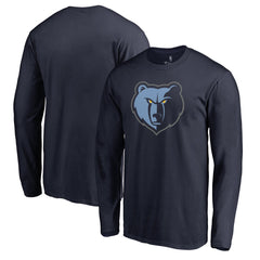 Memphis Grizzlies New Primary Logo Long Sleeve T-Shirt - Navy for sale