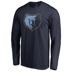 Memphis Grizzlies New Primary Logo Long Sleeve T-Shirt - Navy for sale