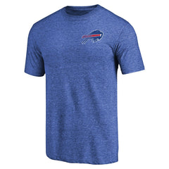 Buffalo Bills Primary Logo Left Chest Distressed Tri-Blend T-Shirt - Heathered Royal cheap