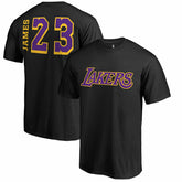 LeBron James Los Angeles Lakers Sidesweep Name & Number T-Shirt - Black on sale