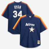 Nolan Ryan Houston Astros Cooperstown Collection Big & Tall Mesh Batting Practice Jersey - Navy | Mitchell & Ness