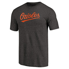 Baltimore Orioles Team Wordmark Tri-Blend T-Shirt - Black