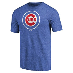 Chicago Cubs Team Wordmark Tri-Blend T-Shirt - Royal