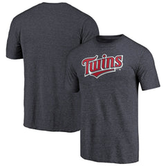 Minnesota Twins Team Wordmark Tri-Blend T-Shirt - Navy