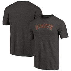 San Francisco Giants Team Wordmark Tri-Blend T-Shirt - Black