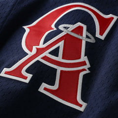 Bo Jackson California Angels Cooperstown Collection Mesh Batting Practice Button-Up Jersey - Navy | Mitchell & Ness