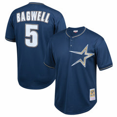 Jeff Bagwell Houston Astros Youth Cooperstown Collection Mesh Batting Practice Jersey - Navy | Mitchell & Ness