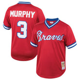 Dale Murphy Atlanta Braves Youth Cooperstown Collection Mesh Batting Practice Jersey - Red | Mitchell & Ness