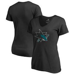 San Jose Sharks Women's Team Alternate V-Neck T-Shirt Black