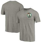 Boston Celtics Primary Logo Left Chest Distressed Tri-Blend T-Shirt - Gray sale