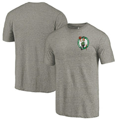 Boston Celtics Primary Logo Left Chest Distressed Tri-Blend T-Shirt - Gray sale