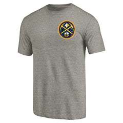 Denver Nuggets Primary Logo Left Chest Distressed Tri-Blend T-Shirt sale - Gray sale