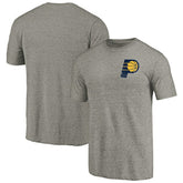Indiana Pacers Primary Logo Left Chest Distressed Tri-Blend T-Shirt - Gray on sale