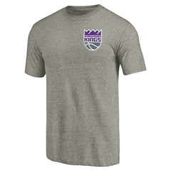 Sacramento Kings Primary Logo Left Chest Distressed Tri-Blend T-Shirt - Gray online