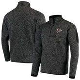 Atlanta Falcons Antigua Fortune Quarter-Zip Pullover Jacket - Heather Black outlet