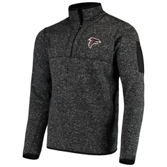 Atlanta Falcons Antigua Fortune Quarter-Zip Pullover Jacket - Heather Black outlet