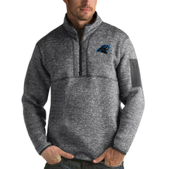 Carolina Panthers Antigua Fortune Quarter-Zip Pullover Jacket - Charcoal outlet