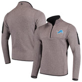 Detroit Lions Antigua Fortune Quarter-Zip Pullover Jacket - Charcoal discount