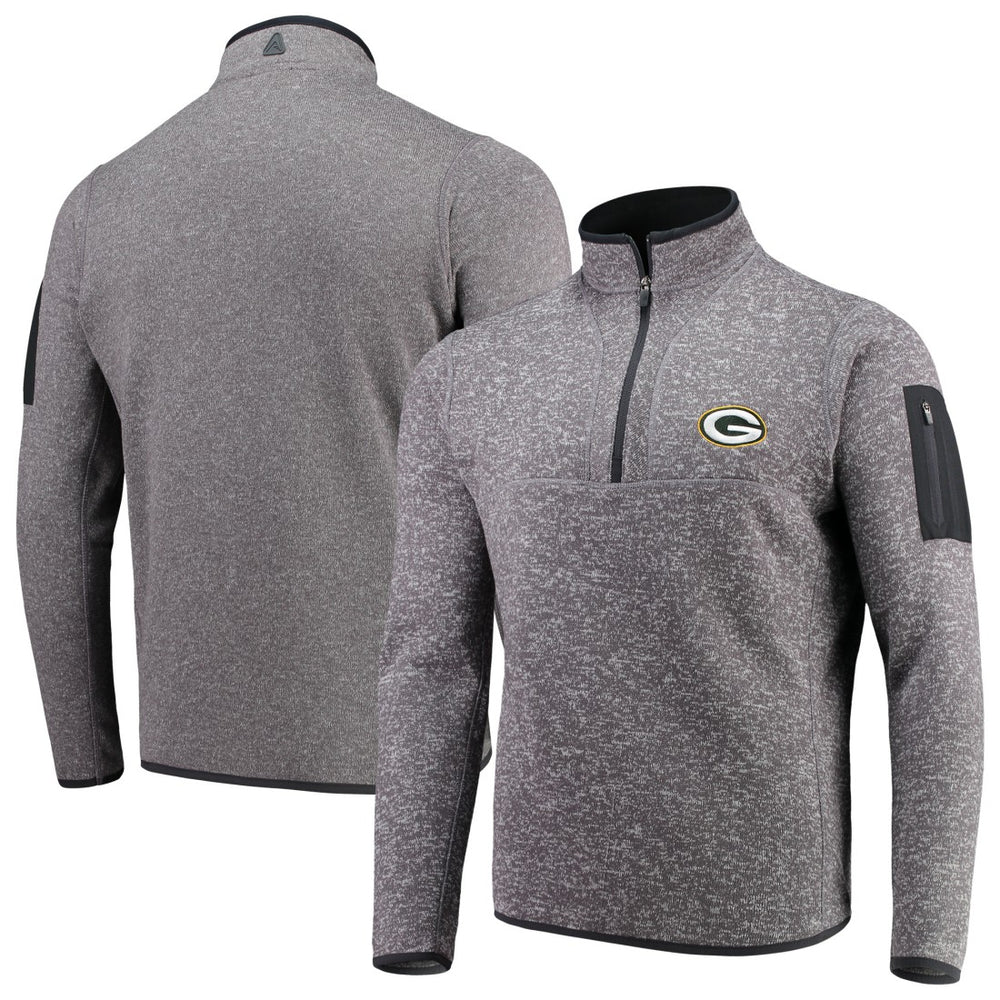 Green Bay Packers Antigua Fortune Quarter-Zip Pullover Jacket - Charcoal outlet
