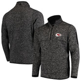 Kansas City Chiefs Antigua Fortune Quarter-Zip Pullover Jacket - Heather Black sale