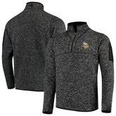 Minnesota Vikings Antigua Fortune Quarter-Zip Pullover Jacket - Heather Black online