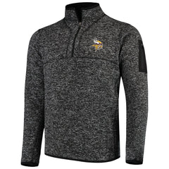 Minnesota Vikings Antigua Fortune Quarter-Zip Pullover Jacket - Heather Black online