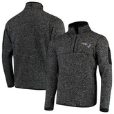 New England Patriots Antigua Fortune Quarter-Zip Pullover Jacket - Heather Black for sale