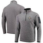 New Orleans Saints Antigua Fortune Quarter-Zip Pullover Jacket - Charcoal online