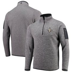 New Orleans Saints Antigua Fortune Quarter-Zip Pullover Jacket - Charcoal online