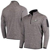 Philadelphia Eagles Antigua Fortune Quarter-Zip Pullover Jacket - Charcoal online