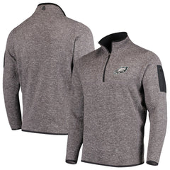 Philadelphia Eagles Antigua Fortune Quarter-Zip Pullover Jacket - Charcoal online