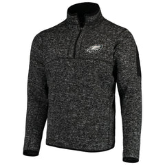 Philadelphia Eagles Antigua Fortune Quarter-Zip Pullover Jacket - Heather Black online