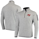 Tampa Bay Buccaneers Antigua Fortune Quarter-Zip Pullover Jacket - Heather Black sale
